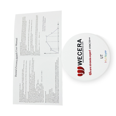 Anterior Dental Multi Layer Zirconia Disc 49% Ultra Translucent