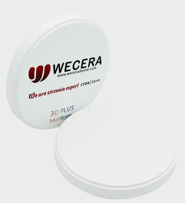 1050 Mpa 1200HV 3D Multilayer Zirconia Block Zirconium Dioxide Powder