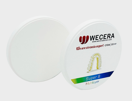 18mm A3 3D Multilayer Zirconia Block Dental 8 Layers With 1200Mpa Strength