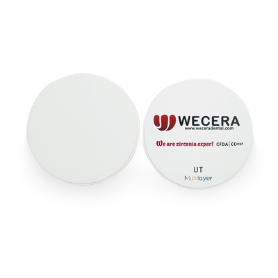 A2 600 Mpa Multilayer Zirconia Disc Dental CAD CAM Blocks 49% Ultra Translucent
