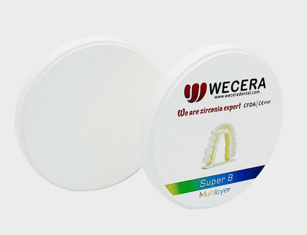 18mm A3 3D Multilayer Zirconia Block Dental 8 Layers With 1200Mpa Strength