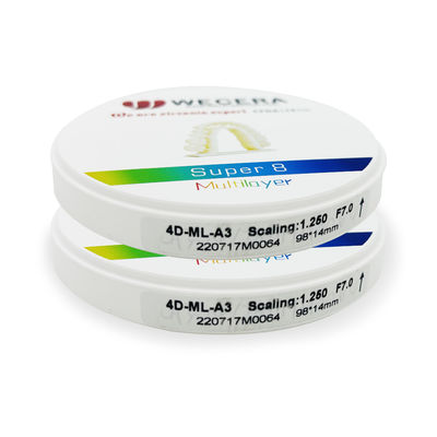 Blok Zirkonia Multilayer Amann Girrbach Sistem Blok Zirkonia Pra-Warna Kompatibel Mesin Roland VHF Imes icore Restorasi Gigi