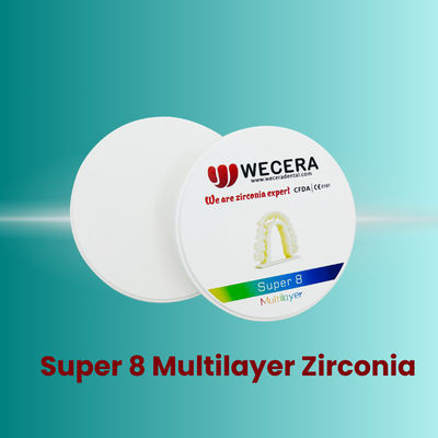 Roland Compatible Machines Multilayer Zirconia Block Diameter 98mm Densitas 6.0-6.3gcm3 Ideal untuk aplikasi gigi presisi